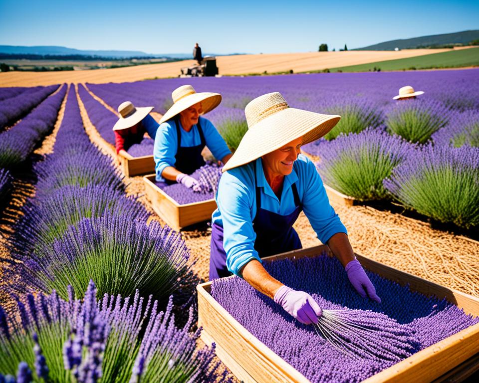 lavender harvesting